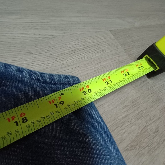 Only Necessities Denim Jumper Overall Modest Dress Embroidery Floral Medium - Picture 6 of 7